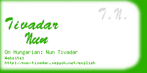 tivadar nun business card